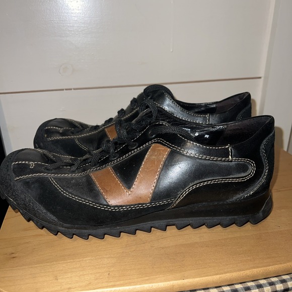Y2K Alfani Size 9 M Shoes Made in Italy Brown/Black Leather Rubber Sole Comfort main image 7